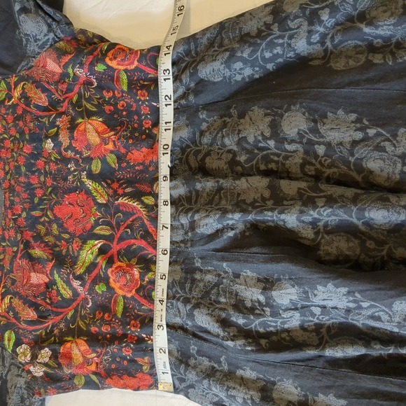 Biba women's floral Anarkali Dupatta 2pc set black/red, size 32 - Picture 8 of 13